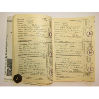 Terzo Reich Ancestry passaporto - ahnenpass. Espenlaub militaria